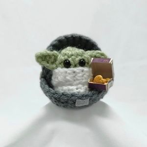 Baby Yoda ornament stuffed animal Amigurumi plush toy Chicken Nuggets Nuggies